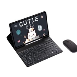 Bluetooth Tastatur og Mus Sæt - Kompatibel med Samsung Galaxy Tab A9+ 2023 (11"") - Bagbelyst Sort Samsung Galaxy Tab A9+ 2023 11 tommer