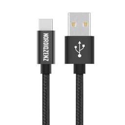 NORDIQZENZ USB-C Textilkabel, 50cm, Svart