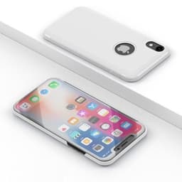 Electroplating Mirror View Fodral till iPhone XS MAX - Vit