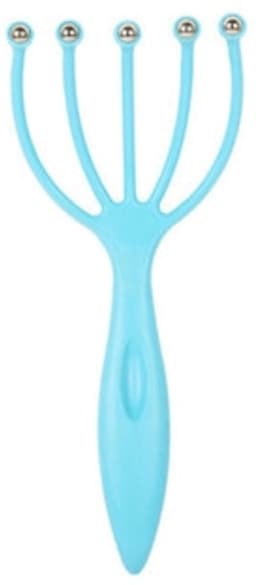 Skalpmassage med metallbollar, Blå