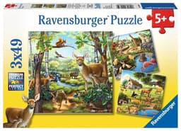 Ravensburger Skog/zoo/djur - 3x49p - 09265