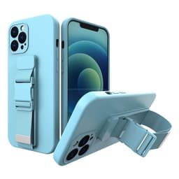 Rope Gel Airbag Skal Med Lanyard iPhone 13 Pro Max - Blå