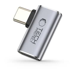 Tech-Protect UltraBoost AA01 USB-C vinkeladapter 100W - Grå