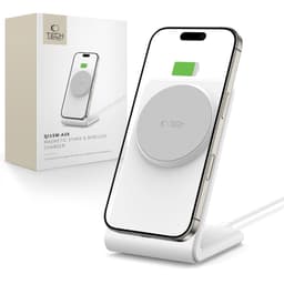 Tech-Protect QI15W-A38 MagSafe trådlös laddare med ställ 15W - Vit