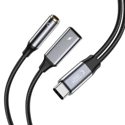 Tech-Protect UltraBoost USB-C till 3.5mm & USB-C adapter 60W - Svart