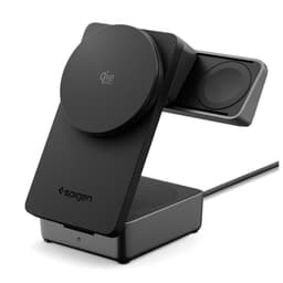 Spigen EF323MQ Essential 3-i-1 MagSafe trådløs oplader Qi2.2 25W - Sort