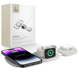 Tech-Protect QI15W-A32 3-i-1 MagSafe trådlös laddare 15W - Grå