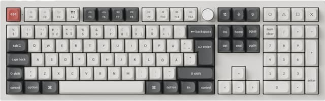 Keychron Q6 Ultra Brown trådlöst gamingtangentbord (vitt)