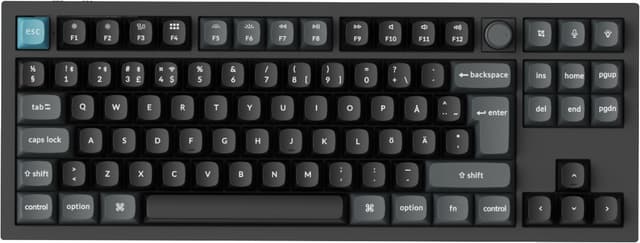 Keychron Q3 Ultra speltangentbord (svart, röda switchar)