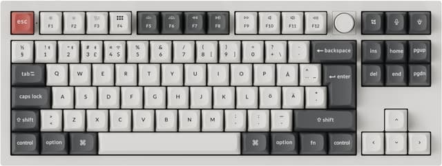 Keychron Q3 Ultra gaming-tastatur (hvid, brune switches)