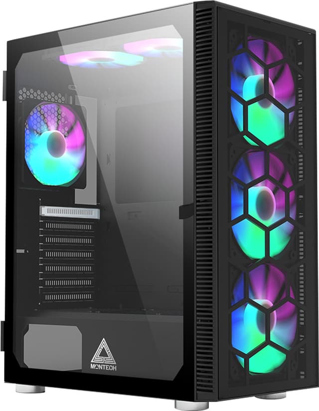 Montech X3 Temperet Glass PC kabinet (sort)