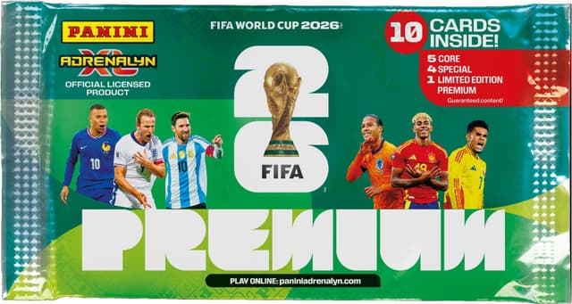 Panini FIFA World Cup 2026 Adrenalyn XL Premium Booster samlarkort