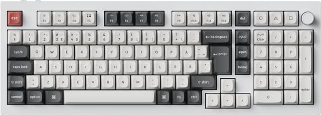 Keychron Q5 Ultra speltangentbord (vit, röda switchar)