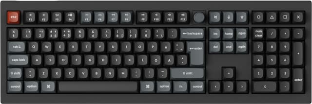 Keychron V6 Ultra Red trådløst gaming tastatur (sort)