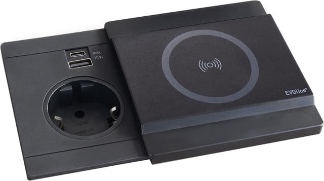 EVOline Circle80 Slide Qi-laddning strömuttag