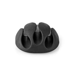 Nedis Kabel Management | Kabelklips | Klik og Go | 4 stk. | Antal slots: 3 Pladser | Maksimal tykkelse på kabel: 5.3 mm | TPE | Sort