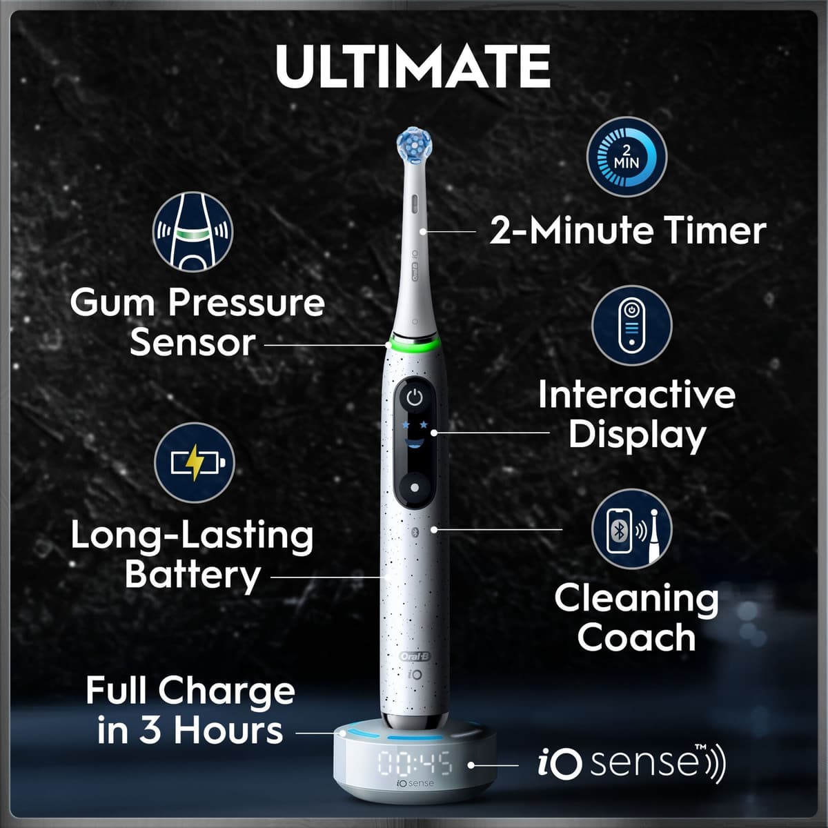 Oral-B iO10 elektrisk tandbørste 067423 (Stardust hvid) - Billede 5