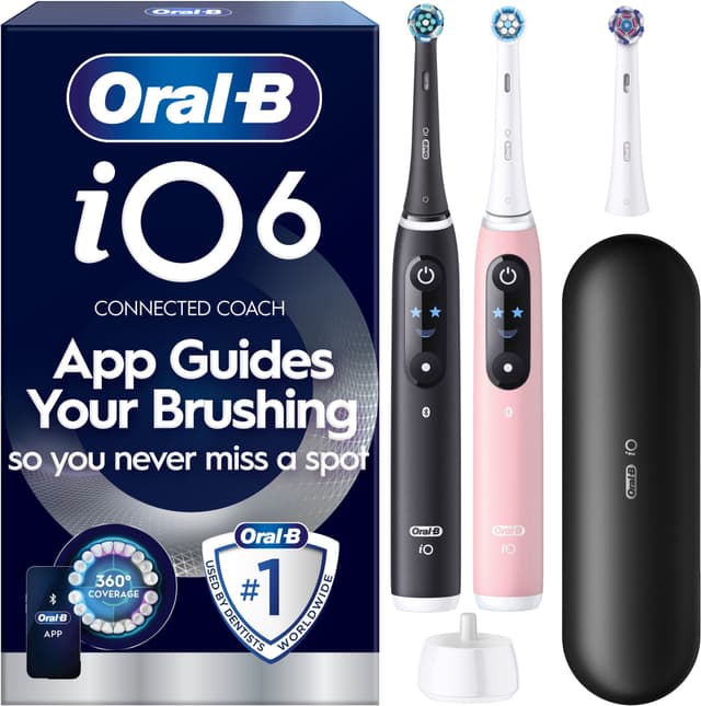 Oral-B iO6 Sens Duo elektrisk tandborste 067508 (svart lava/rosa