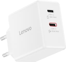 Lenovo Dual USB-C 65W GaN lader til bærbar PC