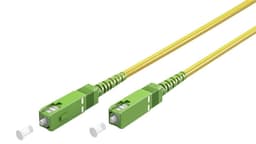 Goobay Fiberoptisk kabel (FTTH), Singlemode (OS2) Gul, gul (Simplex), 25 m plugg SC-APC (8°) > plugg SC-APC (8°), halogenfri kabelmantel (LSZH)