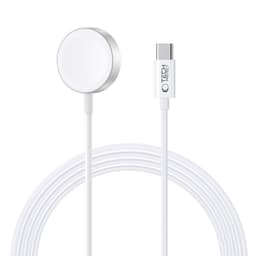 Tech-Protect UltraBoost magnetisk laddare Apple Watch USB-C 1.2m - Vit