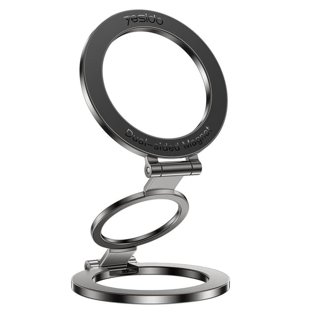 SKALO YESIDO C229 Dubbelsidigt Magnetiskt Ring Mobilställ 360° Roterbart & Vikbart