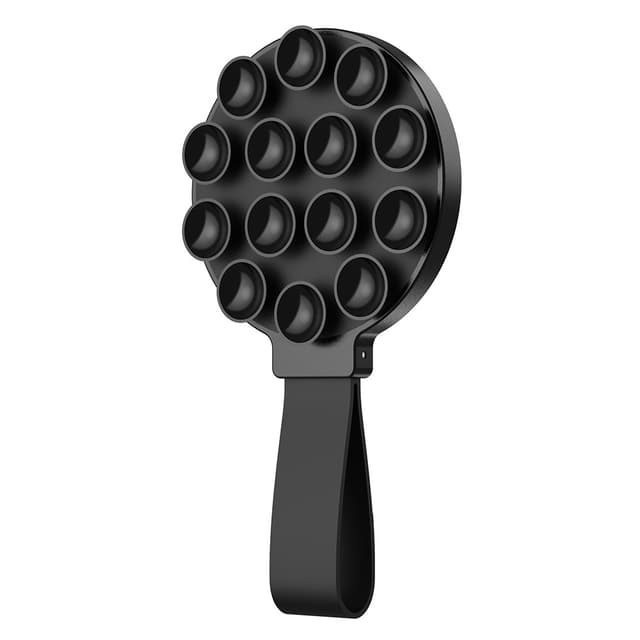 SKALO Magnetisk Mobilholder Silikone Sugekop med Aftageligt Beslag - Sort