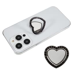 SKALO Hjerteformet Roterbart Mobilringgreb med Spejl - Sort