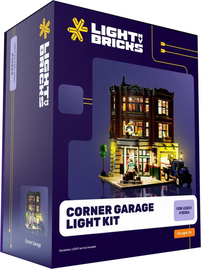 Light My Bricks ljuskit Corner Garage 10264