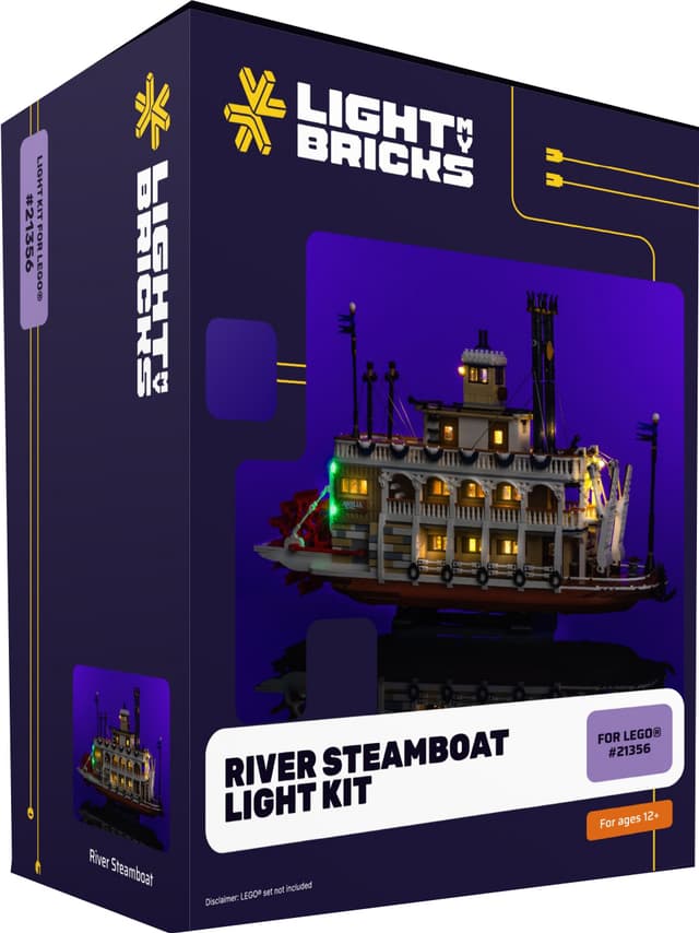 Light My Bricks River Steamboat light kit 21356