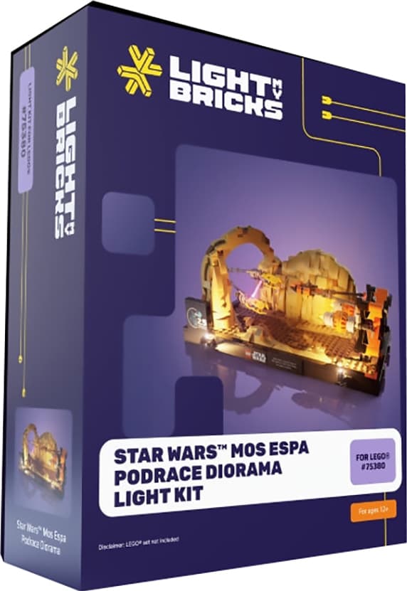 Light My Bricks™ Star Wars Mos Espa Podrace Diorama ljuskit