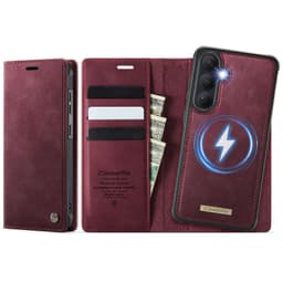 CASEME Samsung Galaxy S26 Lompakkokotelo Magneettinen Irrotettava RFID Suojaus - Punainen