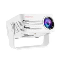 Bærbar hjemmeprojektor med 3D og WiFi, 1080P-støtte, HDMI/USB/TF-tilkobling Hvit