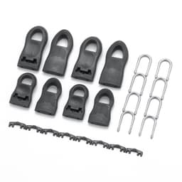 Multifunktionella dragkedjor med 8-pack - Stor & Liten (4 st) - Svart