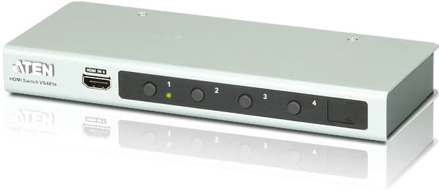 VS481B, HDMI switch, 4 inputs - 1 output, UHD/4K, silver