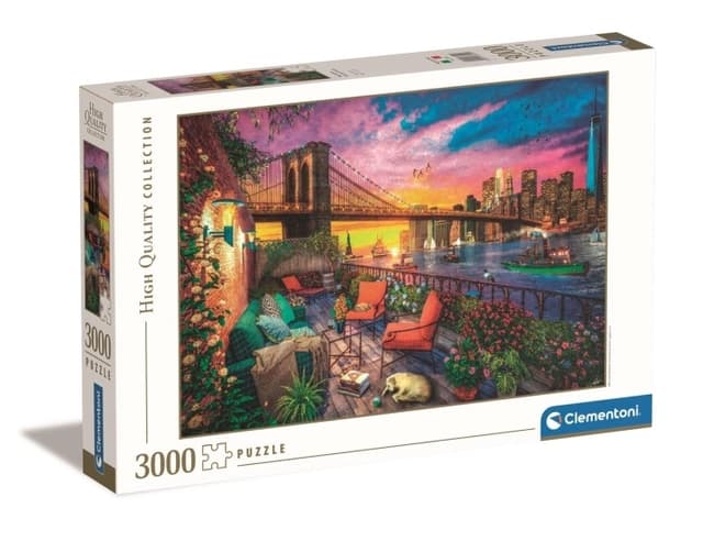 Clementoni 3000 st High Quality Collection Manhattan Balkong Solnedgång