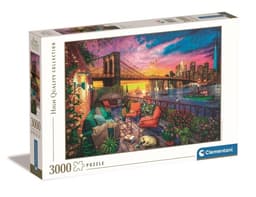 Clementoni 3000 st High Quality Collection Manhattan Balkong Solnedgång