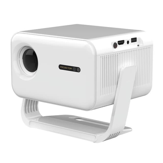 NÖRDIC 1080P Projektor Certificeret til Netflix, Prime Video, Disney+ og YouTube, 300 ANSI lumen, 2.4/5G WiFi 6-understøttelse til iOS/Android