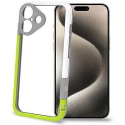 Celly Telefontaske til iPhone 16 Kofanger - Hvid/Lime Grøn