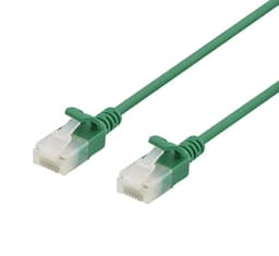 Deltaco U/UTP Cat6a patchkabel, slim,5m, LSZH, grön