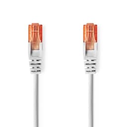 Nedis Kat 6 kabel | RJ45 Han | RJ45 Han | U/UTP | 5.00 m | Runde | PVC | Grå | Label