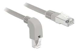 DeLOCK Network cable RJ45 Cat.6A S/FTP downwards angled/straight 1m