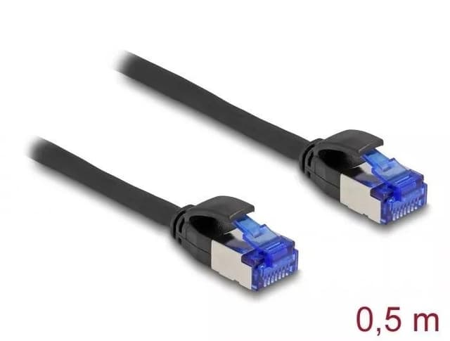 DeLOCK RJ45 Network Cable Cat.6A S/FTP Slim 0.5 m black