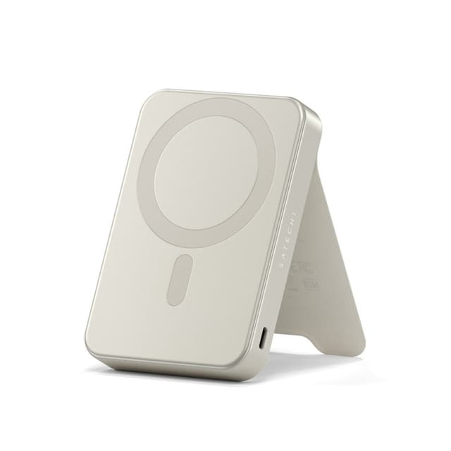 Satechi Qi2 Magsafe Powerbank 10000mAh med Stativ - Sand