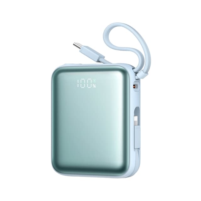 Joyroom Powerbank 10000mAh 22.5W med Två Inbyggda Kablar JR-PBF27