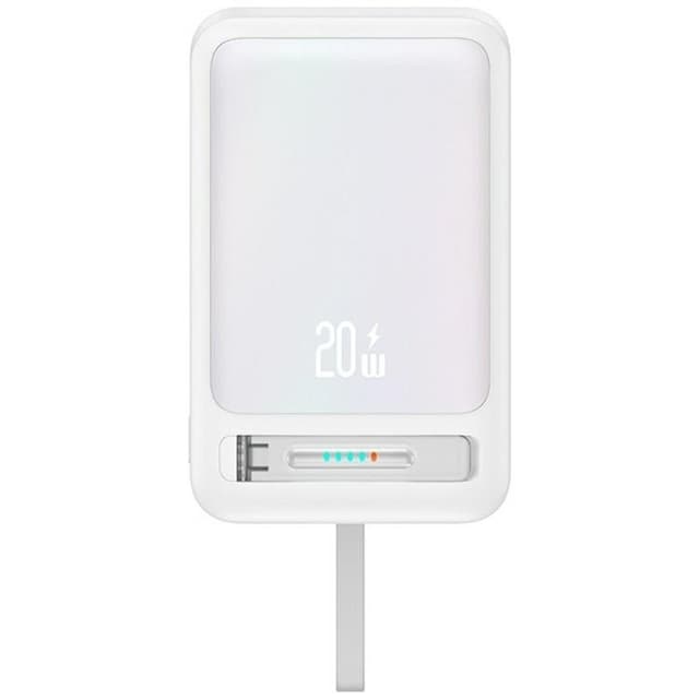 USAMS Magnetisk Trådløs Powerbank 10000mAh CD219 XM - Hvid