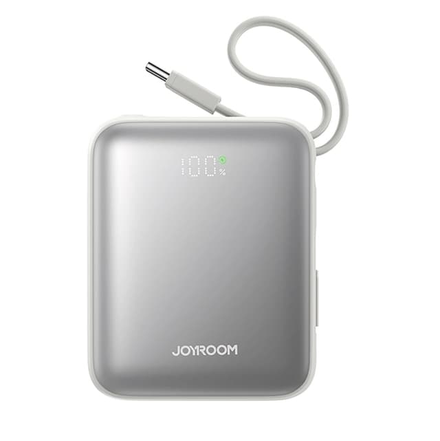 Joyroom Powerbank 10000mAh 22.5W USB-C - Lightningkabel Hvid