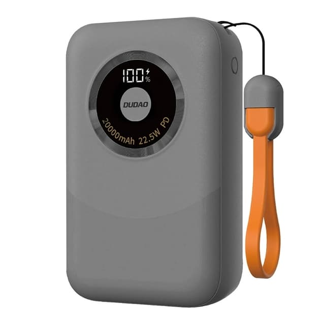 Dudao Powerbank 10000mAh 22.5W USB-A/USB-C - Grå