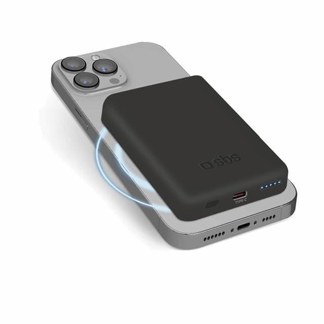 SBS MagSafe Trådlös Power Bank 5000 mAh USB-C - Svart