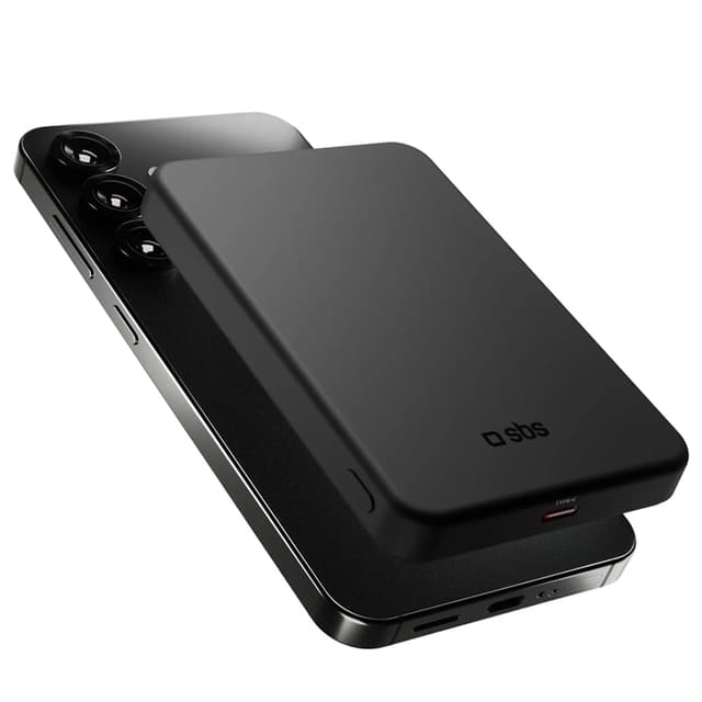 SBS Qi2 MagSafe Powerbank 5000mAh - Svart